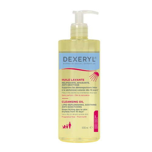 Dexeryl Cleansing Oil Lipid-Replenishing Soothing Anti-Scratching Έλαιο Καθαρισμού για Όλους τους Τύπους Δέρματος 500ml