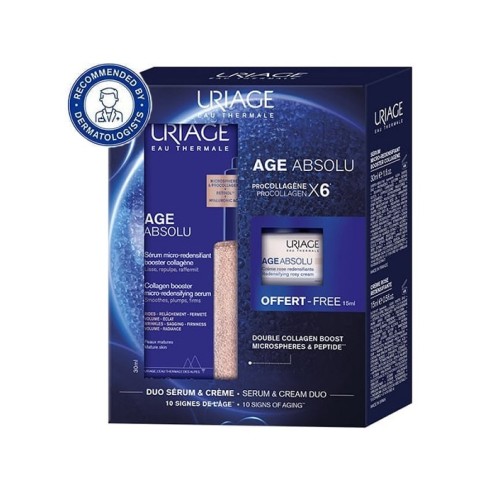Uriage Age Absolu Boosting Micro-Redensifying Ορός Αντιγήρανσης 30ml & Δώρο Redensifying Rosy Αντιγηραντική Κρέμα Ημέρας 15ml