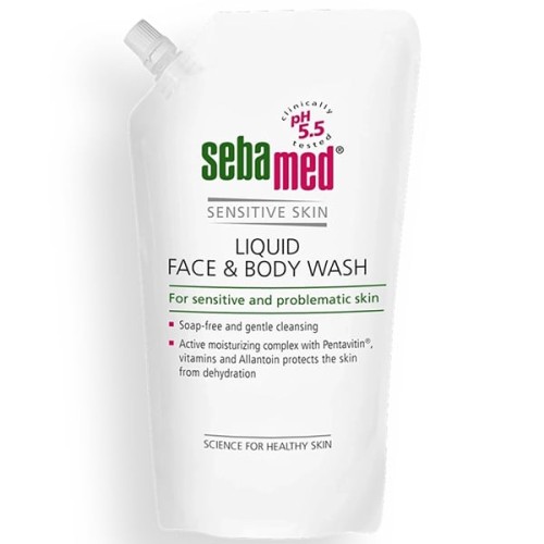 Sebamed Υγρό Καθαριστικό Προσώπου & Σώματος για την Ευαίσθητη Επιδερμίδα Refill 1000ml