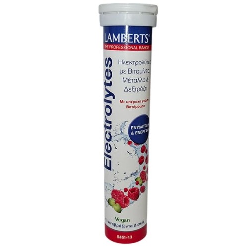 Lamberts Electrolytes Ηλεκτρολύτες με Γεύση Βατόμουρο 13 Αναβράζοντα Δισκία 