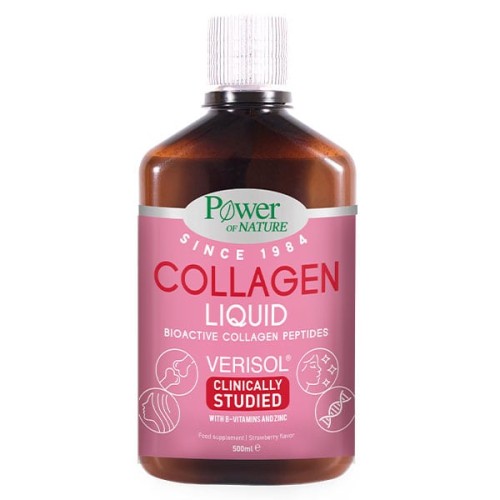 Power of Nature Collagen Liquid Γεύση Φράουλα 500ml