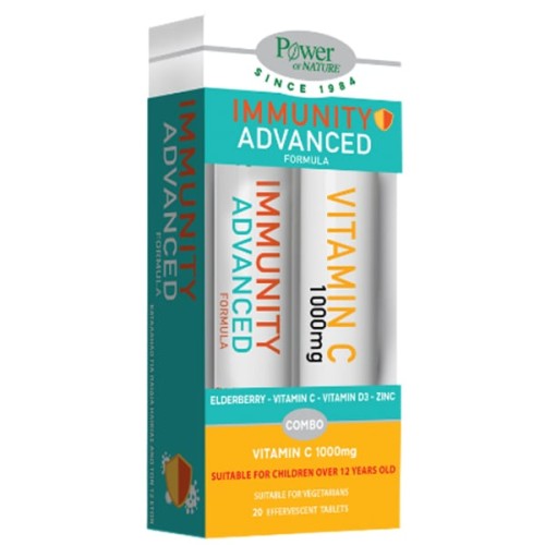 Power of Nature Promo Immunity Advanced Formula 20 Αναβράζοντα Δισκία & Δώρο Vitamin C 1000mg 20 Αναβράζοντα Δισκία