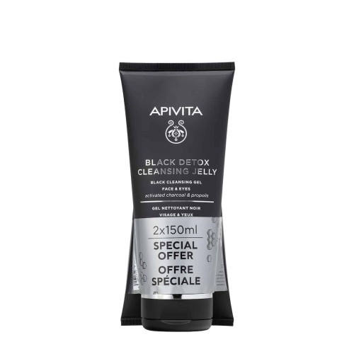 Apivita Black Detox Cleansing Jelly 2x150ml Special Offer 