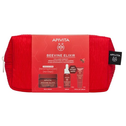 Apivita Beevine Elixir Set Rich Cream 50ml + Serum 10ml + Eye and Lip Cream1.5ml