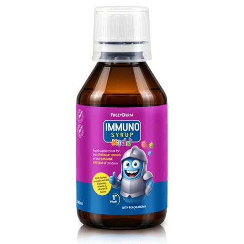 Frezyderm Immuno Syrup Kids Συμπλήρωμα Διατροφής Για Την Ενίσχυση Του Ανοσοποιητικού Συστήματος Των Παιδιών 140ml