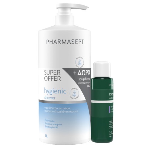 Pharmasept Hygienic Shower 1L +  Scalp Biome Soothing Shampoo 100ml