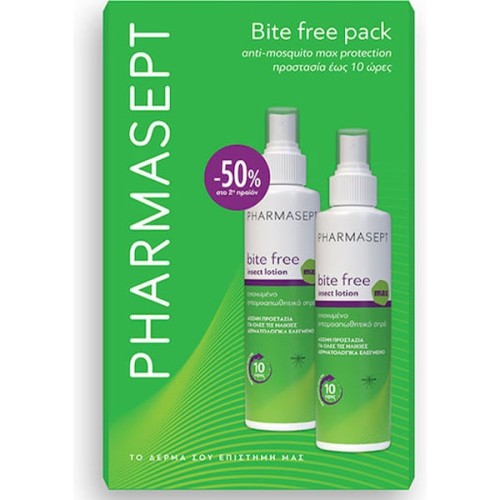 Pharmasept Bite Free Insect Max Lotion Pack 1+1 -50% Στο Δεύτερο Προιόν 