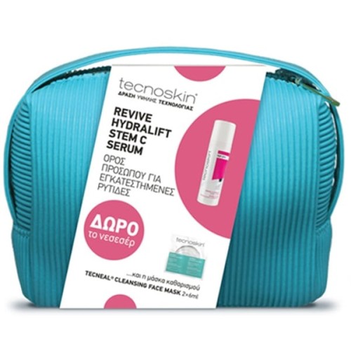 Tecnoskin Promo Revive & Hydralift Ορός Προσώπου για Επιδερμίδες 30+ & 40+ 30ml +Δώρο Tecneal Cleansing Μάσκα Προσώπου 2x6ml & Δώρο Νεσεσέρ 1τεμ