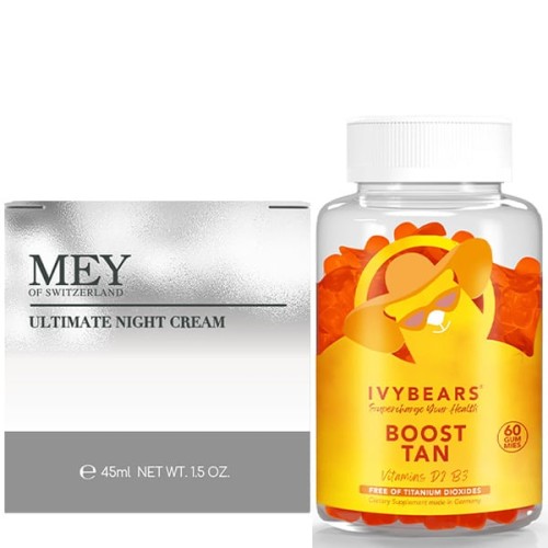 Mey Promo Ultimate Night Cream Αντιγηραντική Κρέμα Προσώπου Νυκτός 45ml & Δώρο IvyBears Boost Tan 60Gummies