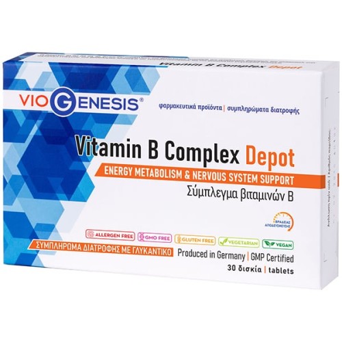 VioGenesis Vitamin B Complex Depot 30Tabs
