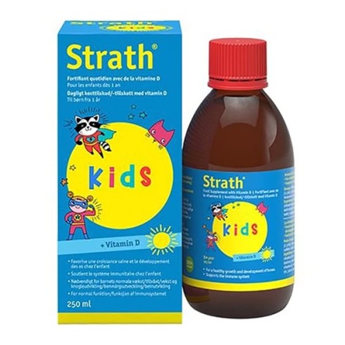 Strath Kids Vitamin D Πολυβιταμινούχο Σιρόπι Από Φυσική Μαγιά Με Βιταμίνη D Για Παιδιά 250ml