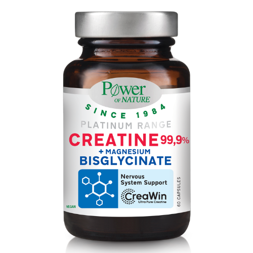 Power Of Nature Creatine 99.9% + Magnesium Bisglycinate 60Caps
