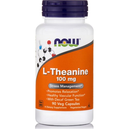 Now L Theanine 100 mg, 90 vcaps
