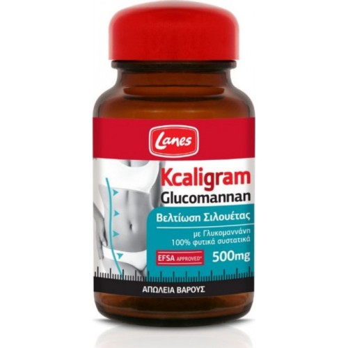 Lanes Kcaligram Glucomannan 500mg 60Caps