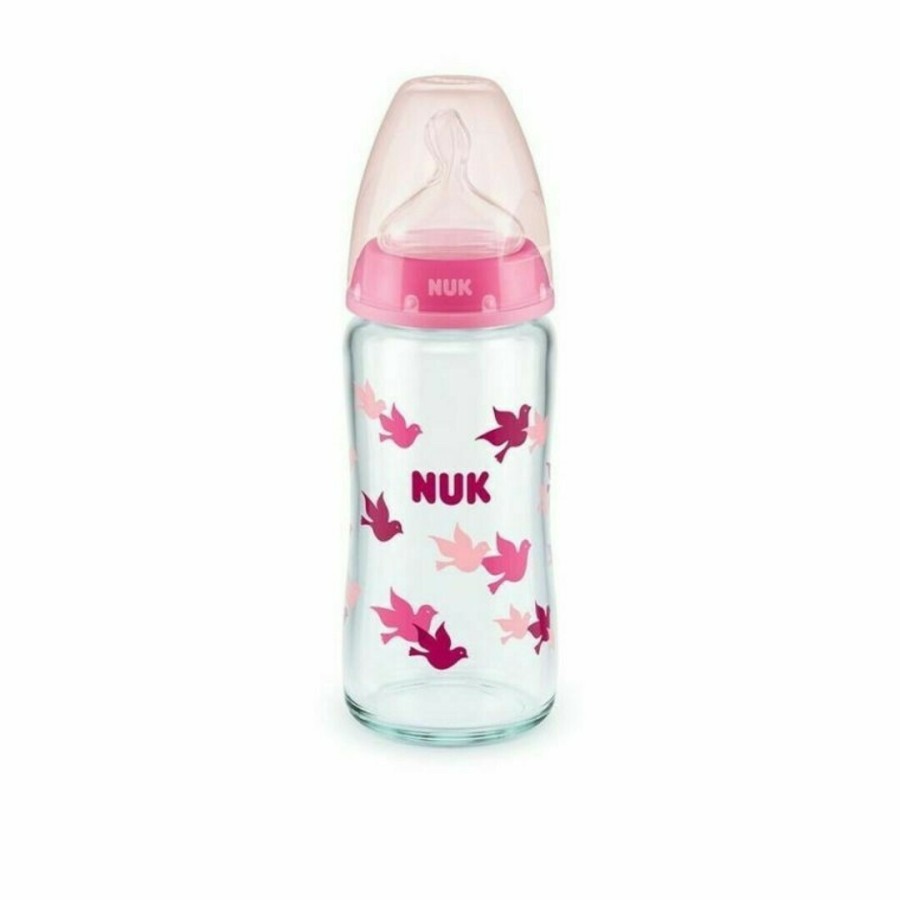 Nuk First Choice Γυάλινο Μπιμπερό Με Θηλή Λάτεξ 0-6M 240ml 