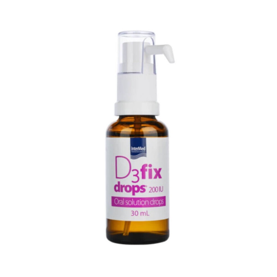 Intermed D3 Fix Drops 200 IU 30ml Με Αντλία