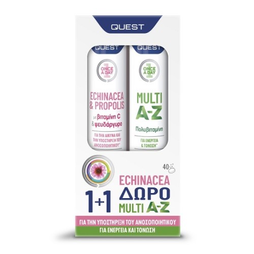 Quest Echinacea & Propolis & Δώρο Multi A-Z 2×20eff.tabs
