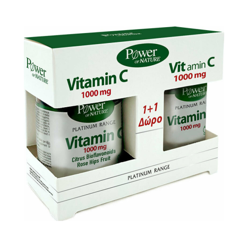 Power Of Nature Vitamin C 1000mg 30Tabs + Vitamin C 1000mg 20Tabs