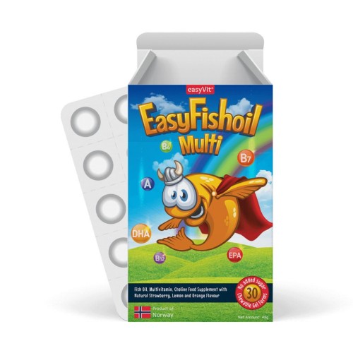 EasyVit Easy Fish Oil Multi Kids 30 ζελεδάκια 