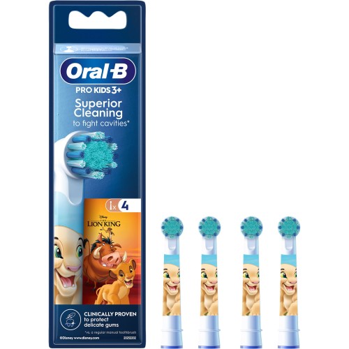Oral-B Pro Kids 3+ Superior Cleaning Ανταλλακτικά Παιδικής Ηλεκτρικής Οδοντόβουρτσας 4τμχ