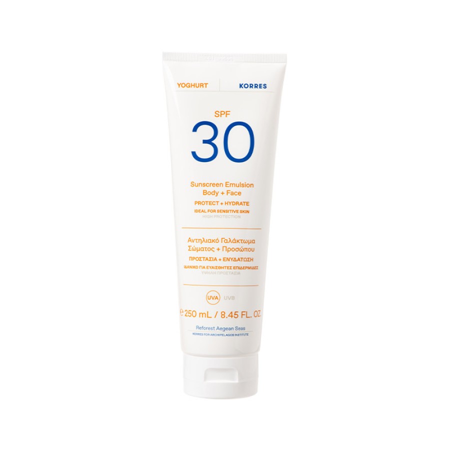 Korres Αντηλιακό Γαλάκτωμα Σώματος &amp; Προσώπου SPF30 250ml