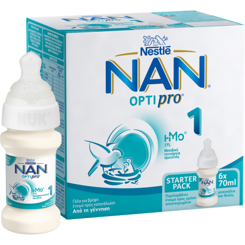 Nestle Nan Optipro 1 Γάλα 1ης Βρεφικής ηλικίας σε υγρή μορφή 6 x 70ml