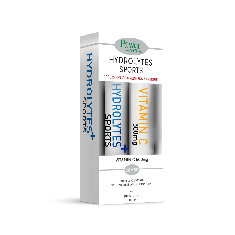 Power Health Hydrolytes Sports 20 Αναβράζοντα Δισκία & ΔΩΡΟ Βιταμίνη C Αναβράζουσα