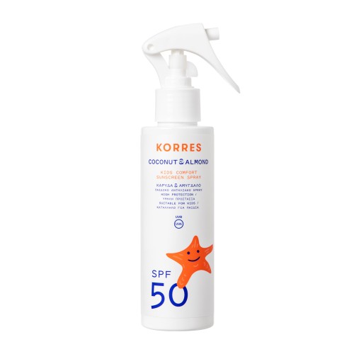 Korres Coconut And Almond Kids Sunscreen Spray SPF 50, 150ml.