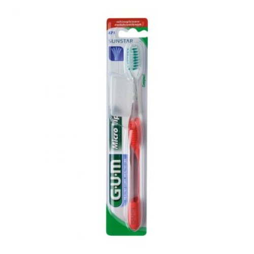 Gum Sunstar Micro Tip Οδοντόβουρτσα Compact 471 Μαλακή 1 Τεμάχιο
