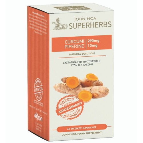 John Noa Superherbs Curcumi 250mg + Piperine 10mg 60 Caps