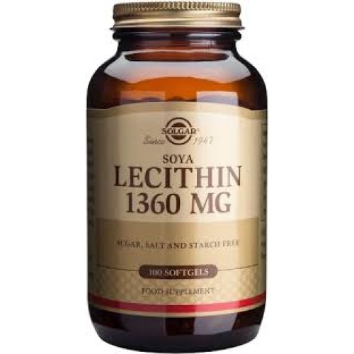 Solgar Lecithin 1360mg.-Λεκιθίνη Σόγιας 100 Softgels