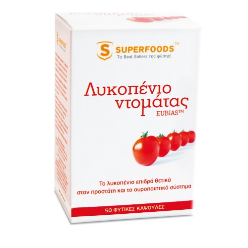 Superfoods Λυκοπένιο Ντομάτας Eubias 50 Φυτικές Κάψουλες