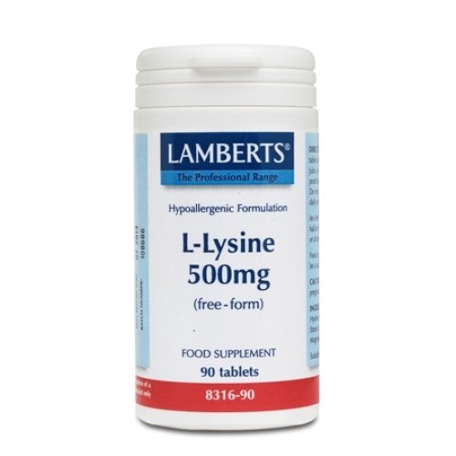 Lamberts L-Lysine 500mg 90 Tabs