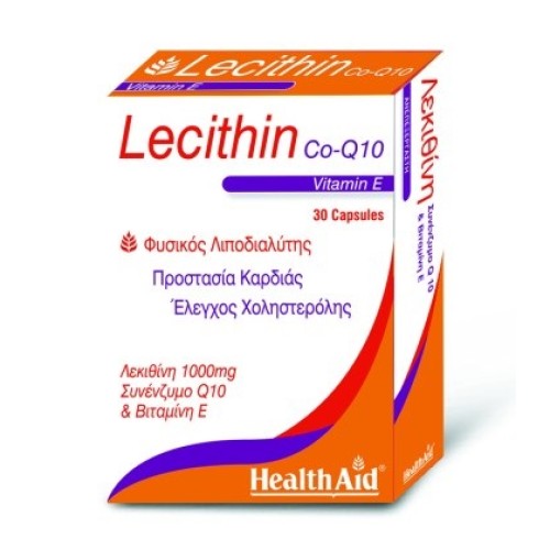 Health Aid Lecithin Co-Q10 Vitamin E 30 Caps