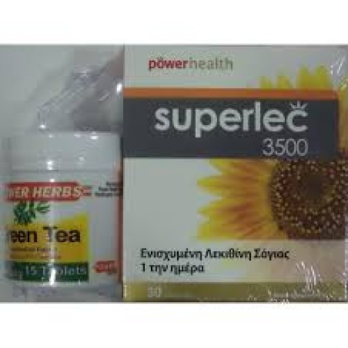 Power Health Superlec 3500 30Caps + Δώρο Green Tea 15Caps