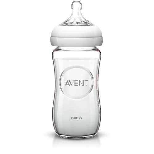 Philips Avent Natural Γυάλινο Μπιμπερό 1μηνών+ 240ml. 