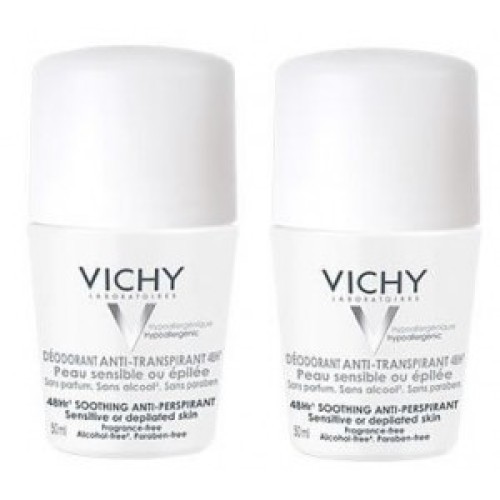 Vichy Deodorant Roll-On 48Ωρη Ευαίσθητη ή Αποτριχωμένη Επιδερμίδα 50ml