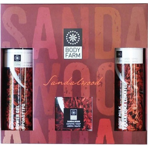 Body Farm Gift Set Sandalwood Αφρόλουτρο, Σαπούνι και Γαλάκτωμα Σώματος