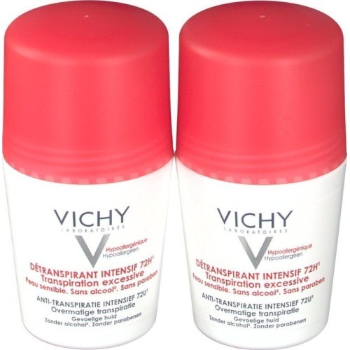 Vichy Αποσμητικό Κατά Της Έντονης Εφίδρωσης Roll-On 72h 2χ50ml