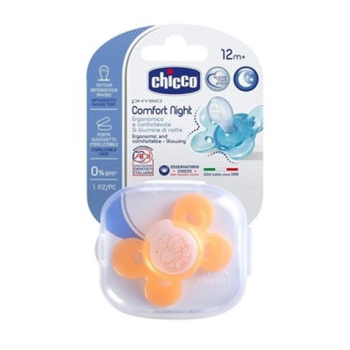 Chicco Πιπίλα Physio Comfort Night Σιλικόνης 12m+