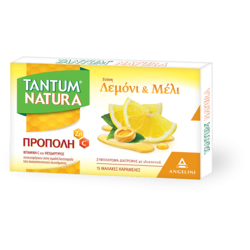 Tantum Natura Καραμέλες με Γεύση Λεμόνι/Μέλι 15 τεμ