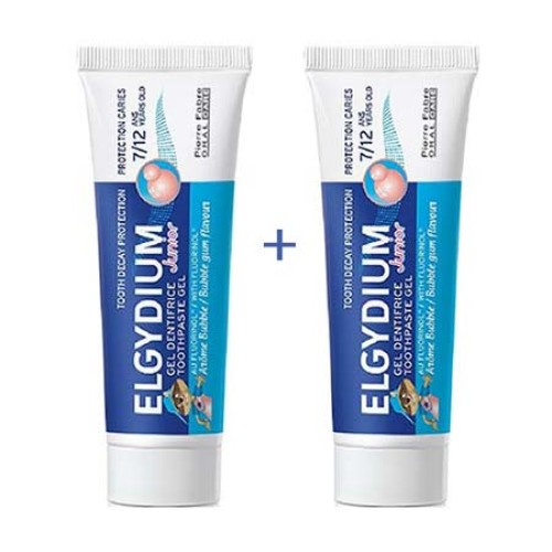 Elgydium Junior Παιδική Οδοντόπαστα Bubble 1000ppm 2x50ml