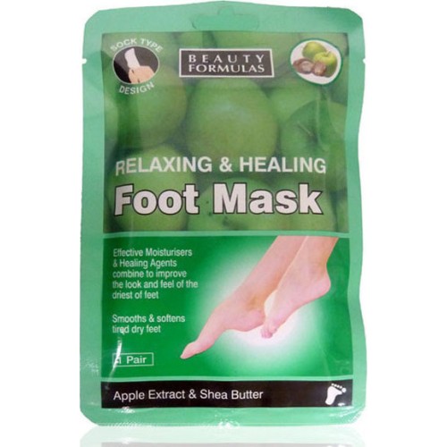 Beauty Formulas Relaxing & Healing Foot Mask 1 Ζευγάρι