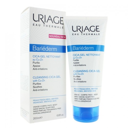 Uriage Bariederm Cica-Gel Nettoyant Au Cu-Zn 200ml