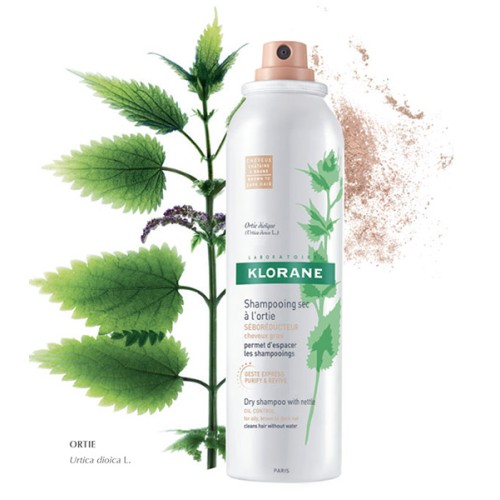 Klorane Ξηρό Σαμπουάν Με Εκχύλισμα Τσουκνίδας - Ανοιχτά ή Σκούρα Καστανιά Μαλλιά 150ml