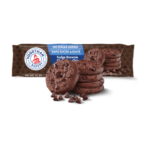 Voortman Bakery Fudge Brownie Chocolate Chip Cookies Χωρίς Ζάχαρη 227g