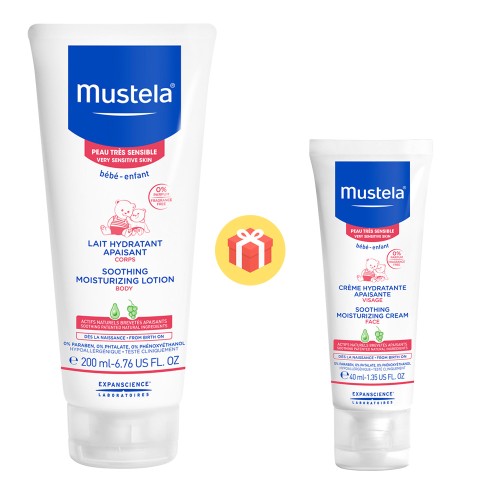 Mustela Lait Hydratant Apaisant 200ml & Δώρο Creme Hydratant Apaisant Προσώπου 40ml