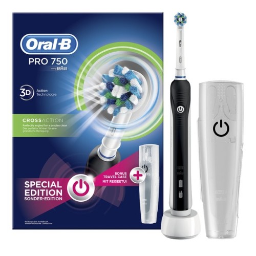 Oral-B Pro 750 3D CrossAction Special Edition Ηλεκτρική Οδοντόβουρτσα + Travel Case