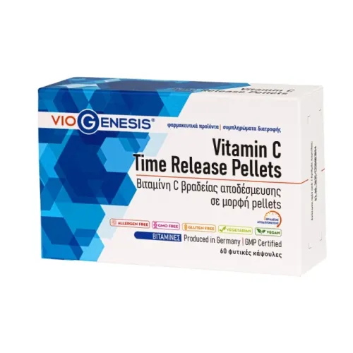 Viogenesis Vitamin C Time Release Pellets 60 κάψουλες