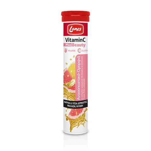 Lanes  Vitamin C 500mg Plus Beauty 20 Αναβράζοντα Δισκία